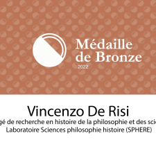 Vincenzo De Risi - Médaille Bronze du CNRS 2022