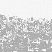 Vue aérienne de Tokyo avec filtre graphique