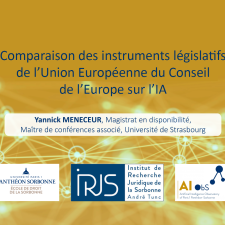 (1/5) Comparaison des instruments législatifs de l'Union européenne du Conseil de l'Europe sur l'IA