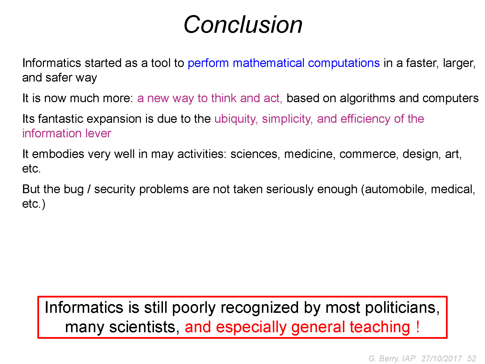 The Informatics Revolution In The Sciences Canal U