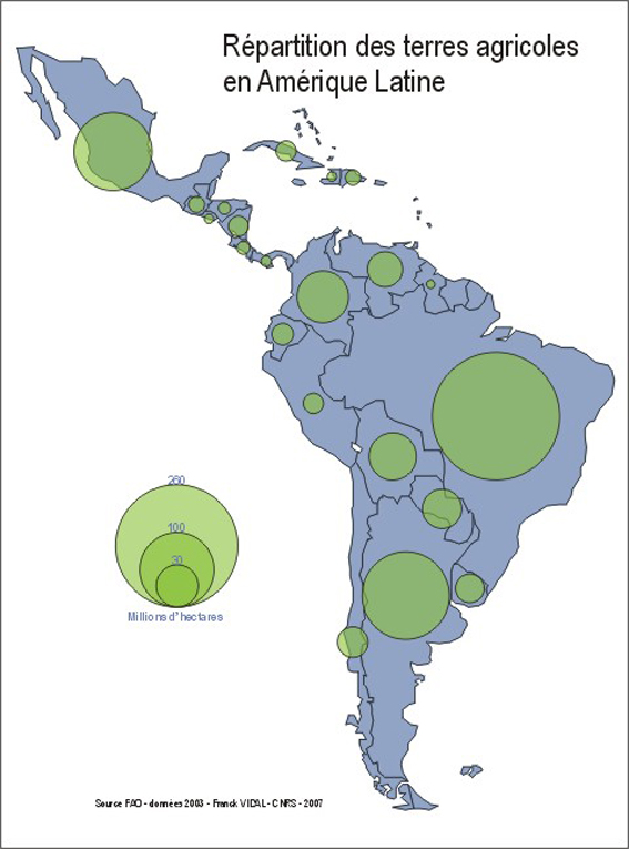 Répartition des terres agricoles en Amérique Latine