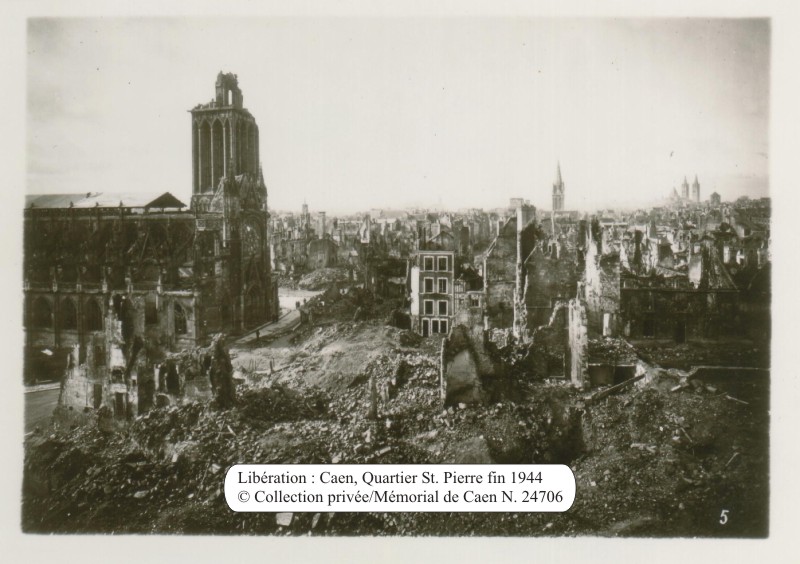 Caen, quartier Saint-Pierre fin 1944