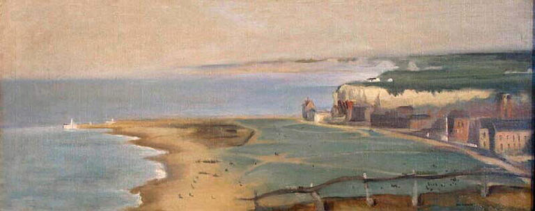 La Plage de Dieppe depuis la falaise (Eva Gonzalès)
