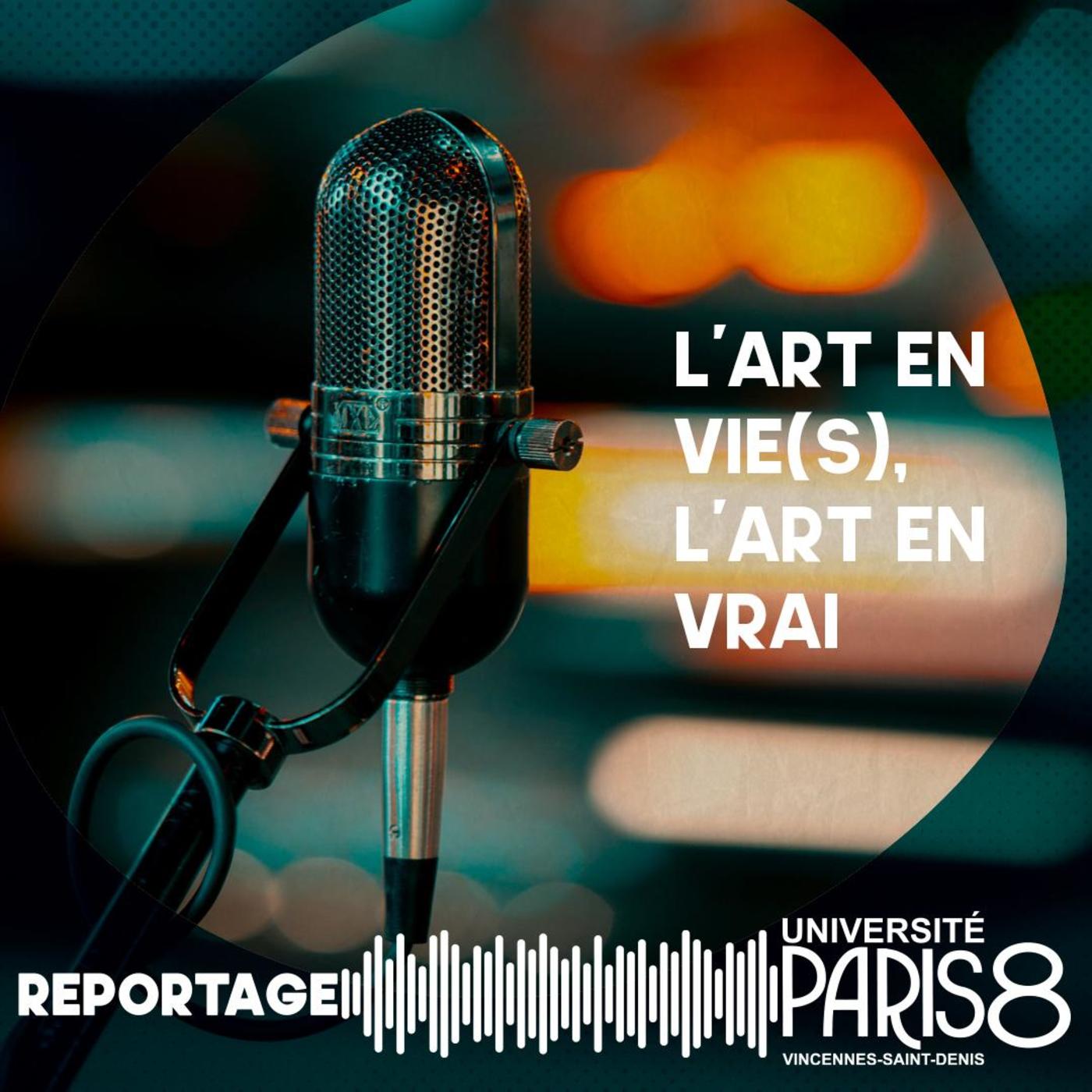 Logo de micro pour le podcast L'art en vie(s), l'art en vrai - Un atelier d'écriture théâtrale devient radiophonique pour s'adapter au contexte sanitaire