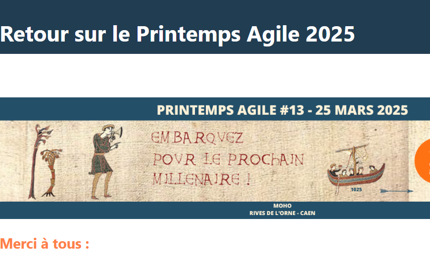 Retour sur le Printemps Agile 2025