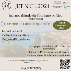 Affiche de la journée couleur sable – Promenade des Anglais en toile de fond