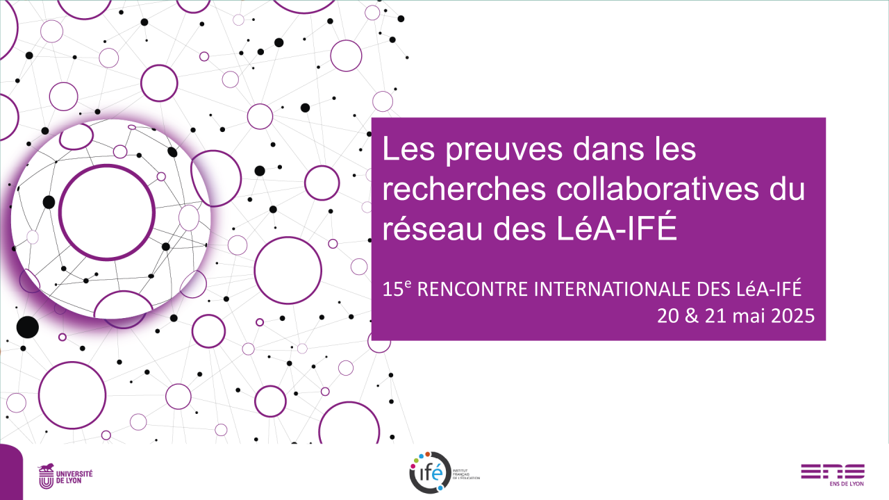15ème Rencontre internationale des LéA-IFÉ 2025