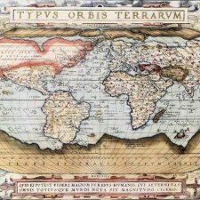 Carte du Monde d'Ortelius, 1570. Wikimedia Commons