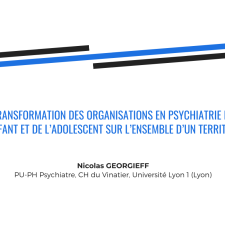 Transformation des organisations en Psychiatrie de l’Enfant et de l’Adolescent sur l’ensemble d’un territoire - Nicolas Georgieff