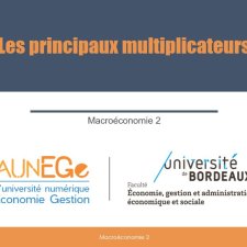 Les principaux multiplicateurs