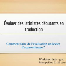 Evaluer des latinistes débutants en traduction