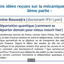 Trois idées reçues sur la mécanique quantique : Téléportation quantique (comment se téléporter demain pour mieux mourir hier)