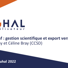 Sciencesconf : gestion scientifique et export vers HAL