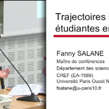 Fanny Salane, Université Paris Ouest Nanterre la Défense