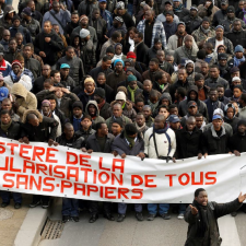 Manifestation de sans-papiers, 4 février 2010, Paris, Reuters/Benoit Tessier