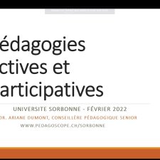 Titre du webinaire: Pédagogies actives et participatives