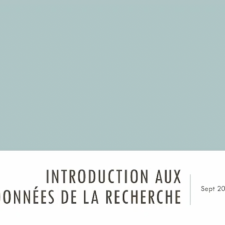 Introduction aux données de la recherche