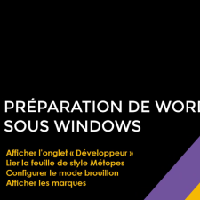 Préparation de Word sous Windows