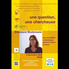 Affiche de la conférence d'Éléonore Stutzmann.