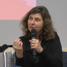 Photo extraite de l'entretien avec Olivia Rosenthal lors du festival Bruits de Langues 2023
