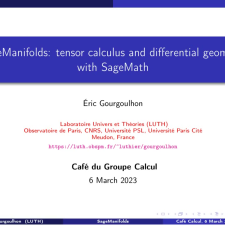 Café calcul sur SageManifolds