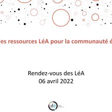 Rendez-vous des LéA-IFÉ 2021/2022