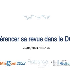 référencer sa revue dans le DOAJ