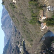 Chirols vue du moulinage depuis le village