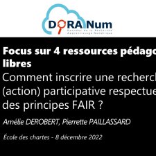 Comment inscrire une recherche (action) participative respectueuse des principes FAIR ?