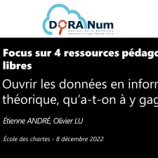 Ouvrir les données en informatique théorique, qu’a-t-on à y gagner ? 