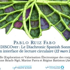 « DISCO et DISCOver : Le Diachronic Spanish Sonnet Corpus et son interface de lecture circulaire », Pablo Ruiz Fabo