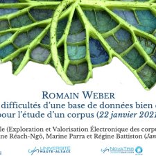 Romain WEBER, « Enjeux et difficultés d’une base de données bien construite pour l’étude d’un corpus : l’exemple de la réalisation d’une base bibliographique de canards des XVIe-XVIIe siècles » (janvier 2021)