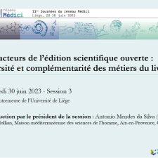 Vignette de présentation de la vidéo où figure le nom de la personne qui présente et le titre de la présentation.