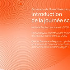 3e session de l'Assemblée des partenaires : Introduction de la journée scientifique