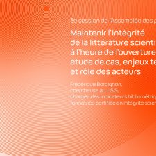 3e session de l'Assemblée des partenaires : Maintenir l'intégrité de la littérature scientifique à l'heure de l'ouverture de la science