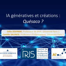 (1/4) IA génératives et création : Quésaco ?