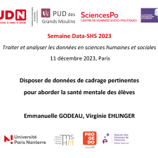 Disposer de données de cadrage pertinentes pour aborder la santé mentale des élèves