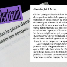 Conférence "L’occasion fait le larron", par Olivier Bertrand, designer graphique