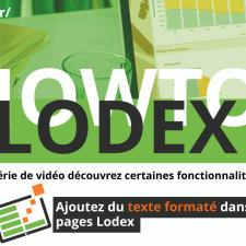 Ajoutez du texte formaté dans les pages Lodex