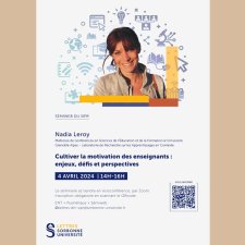 Titre du webinaire : Cultiver la motivation des enseignants : enjeux, défis et perspectives.