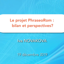 Le projet PhraseoRom : bilan et perspectives