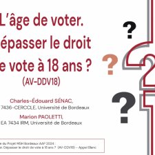 L’âge de voter. Dépasser le droit de vote à 18 ans ? – AV-DDV18