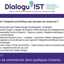 Dialogu'IST "Comment garantir l'intégrité scientifqiue des données ? " - Introduction