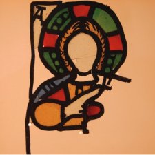 Image de Vitrail avec le Christ