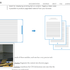 Capture de la vidéo conférence avec une image de julien et d'une page de la documentation de pagedjs