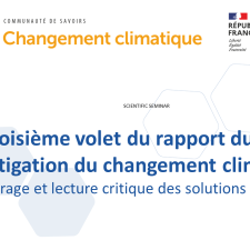 Troisième volet du rapport du GIEC
