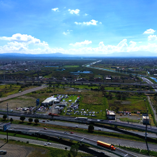 Vue aérienne de l'agglomération de Mexico