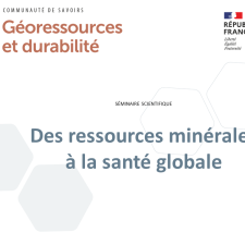 Des ressources minérales à la santé globale