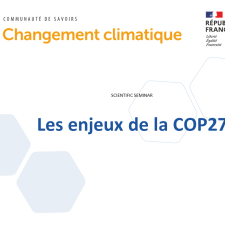 Les enjeux de la COP27