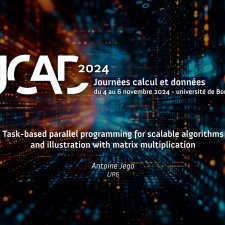 Task-Based Parallel Programming for Scalable Algorithms and illustration with Matrix Multiplication